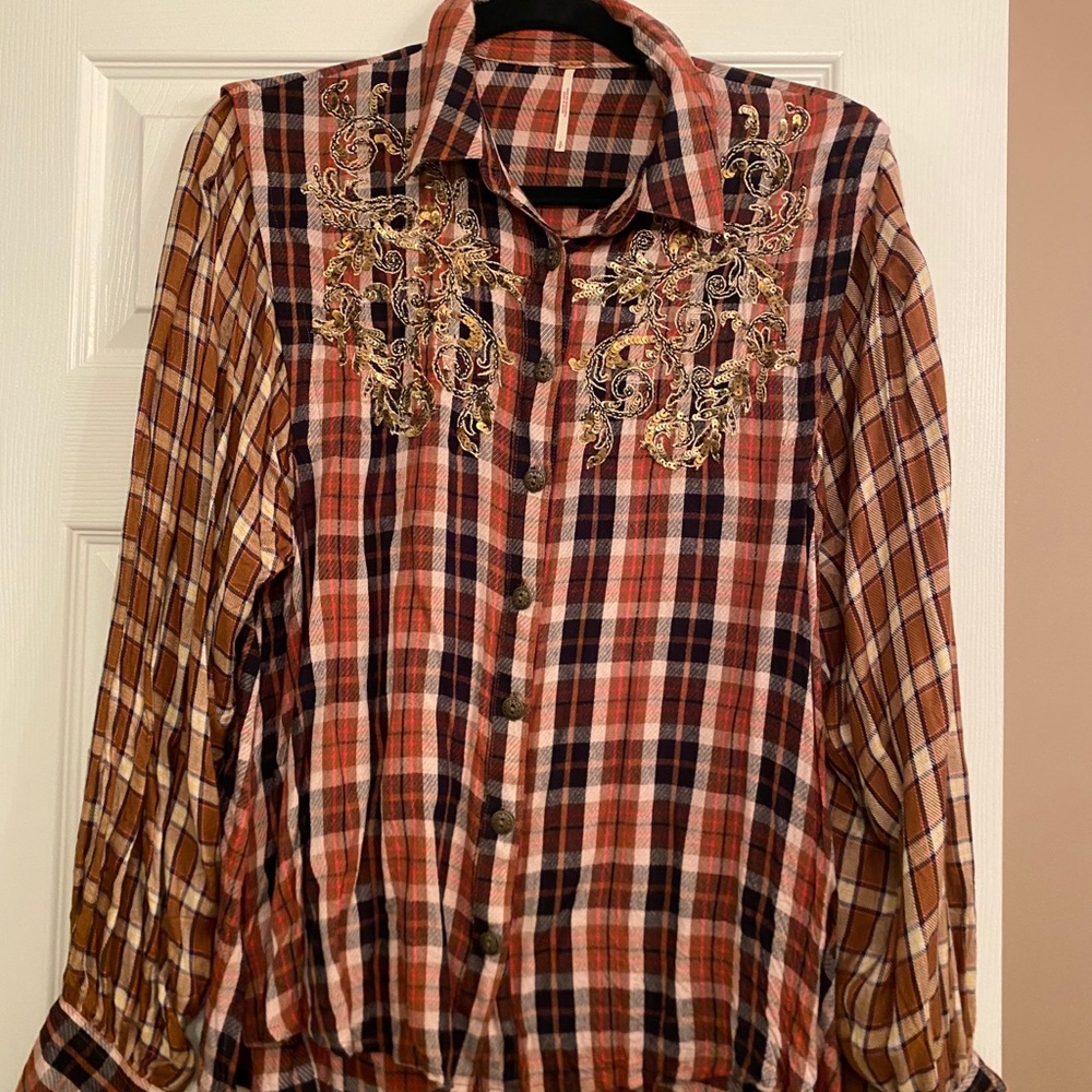 FreePeople embellished blouse
